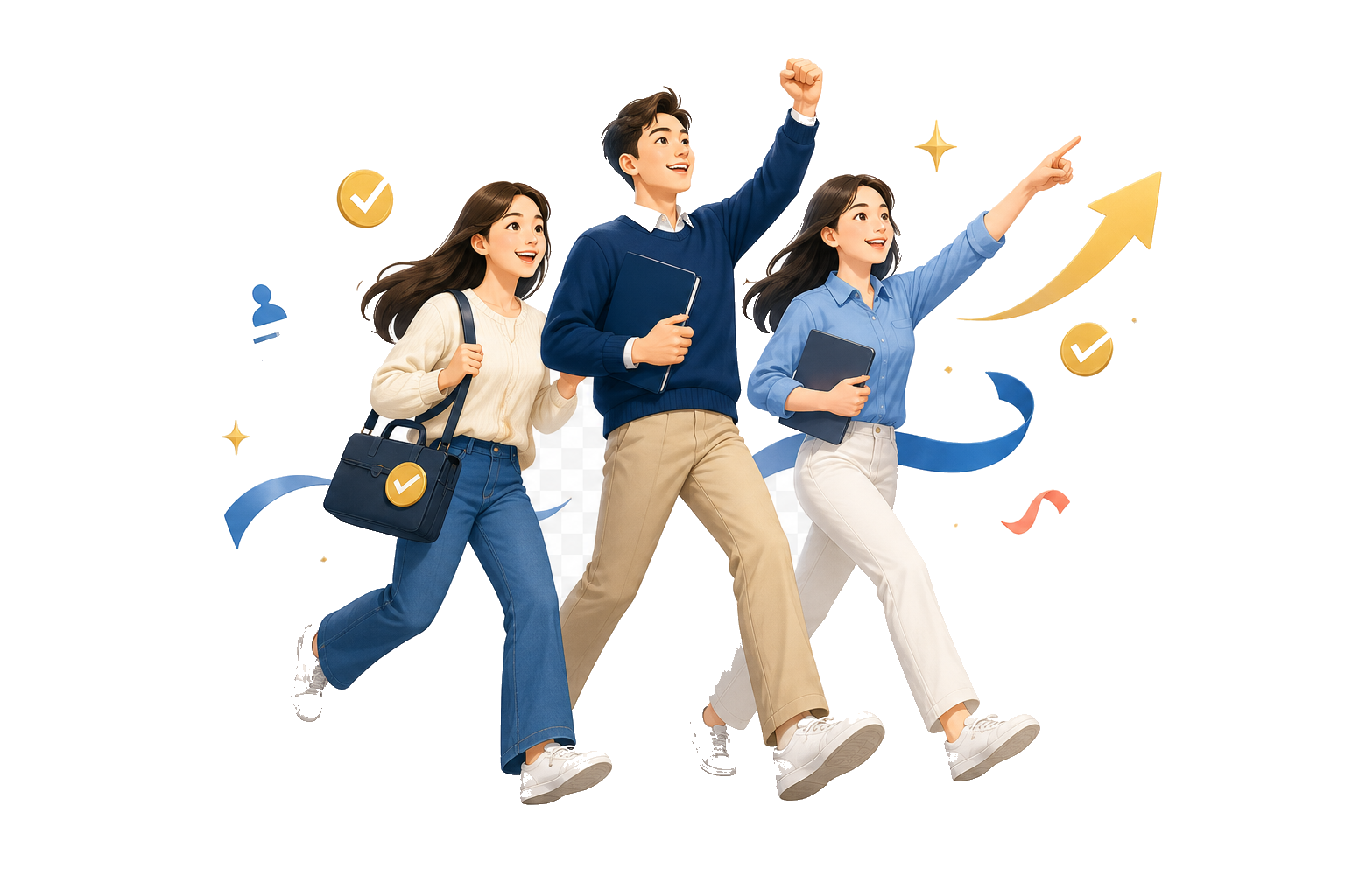 취업박람회 청년 일러스트
